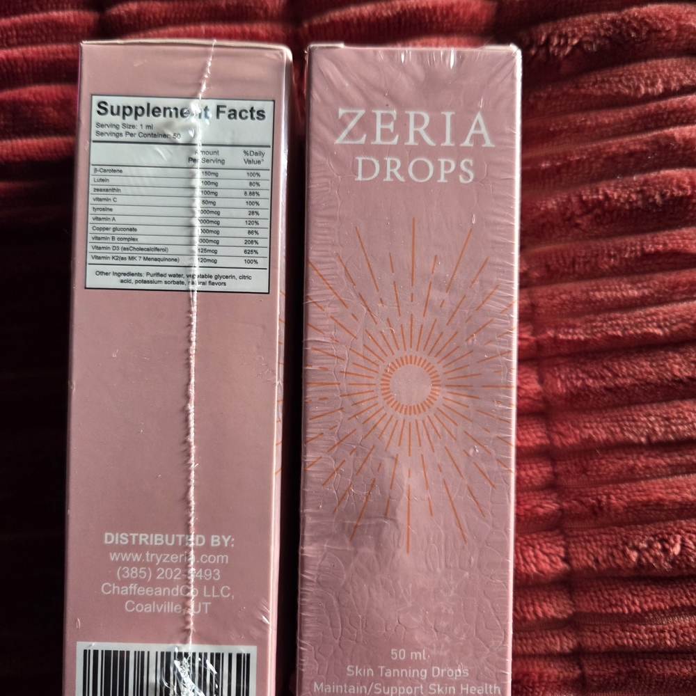Zeria Drops Skin Tanning Drops - Pink Box